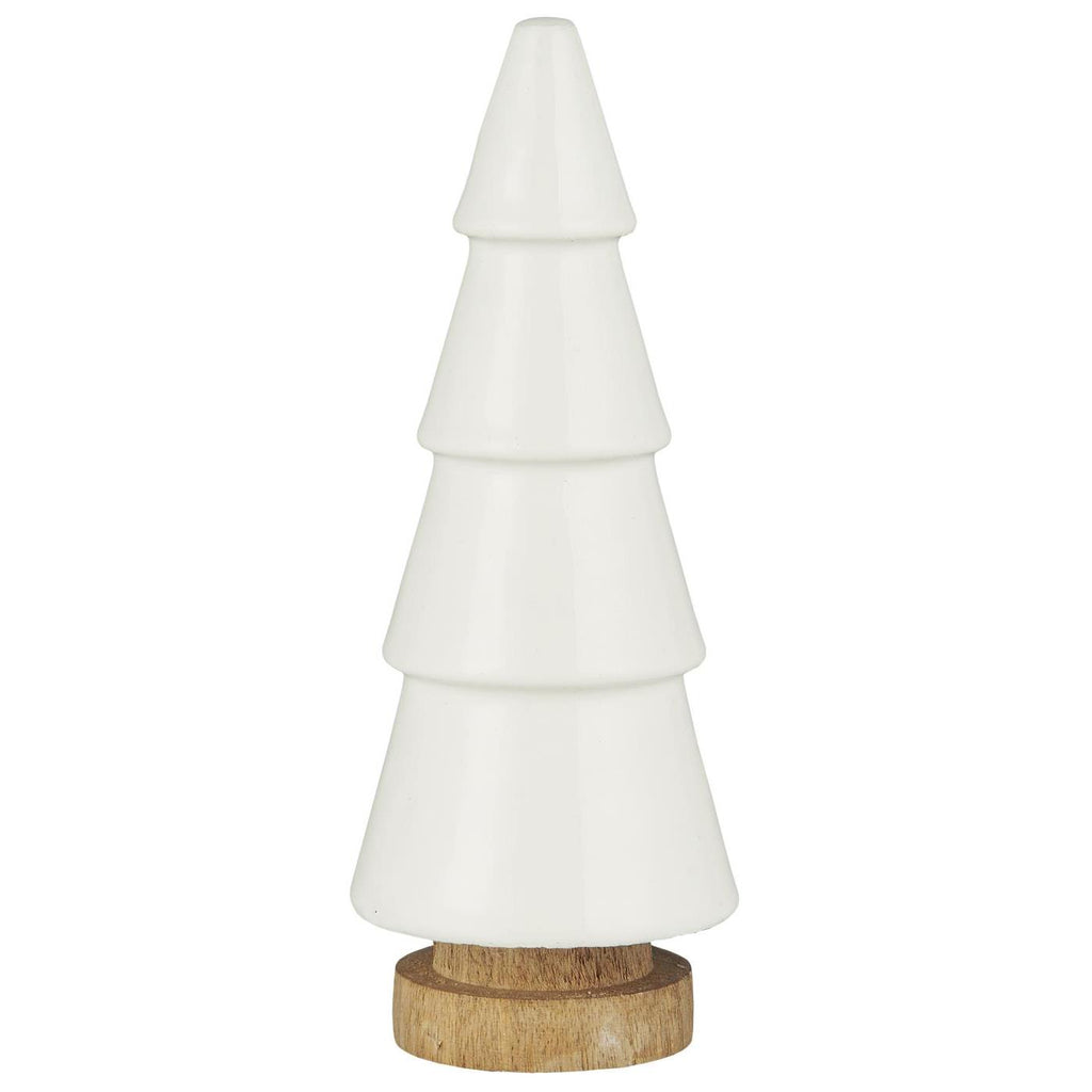 Tannenbaum stehend - weiss emaillebemalt