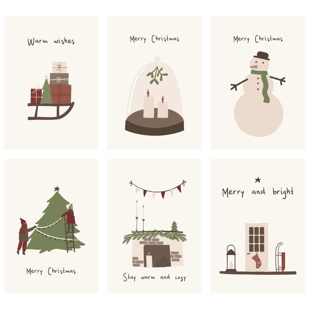 Weihnachtskarte doppelt - verschiedene Motive