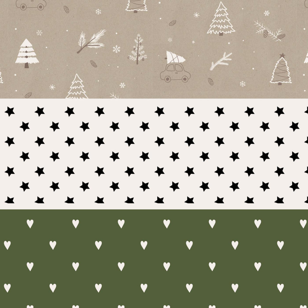 Geschenkpapier Rolle - verschiedene Muster | Weihnachtsdesigns