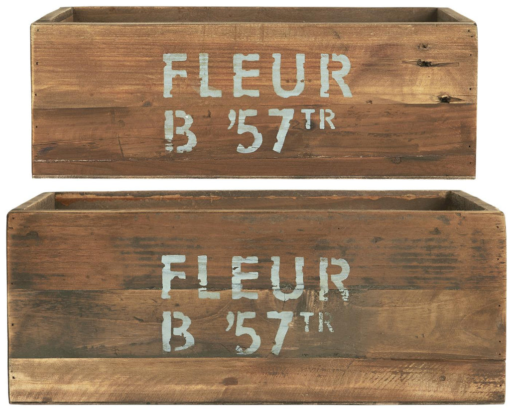 Kistensatz mit Aufschrift Fleur B - die kleineren