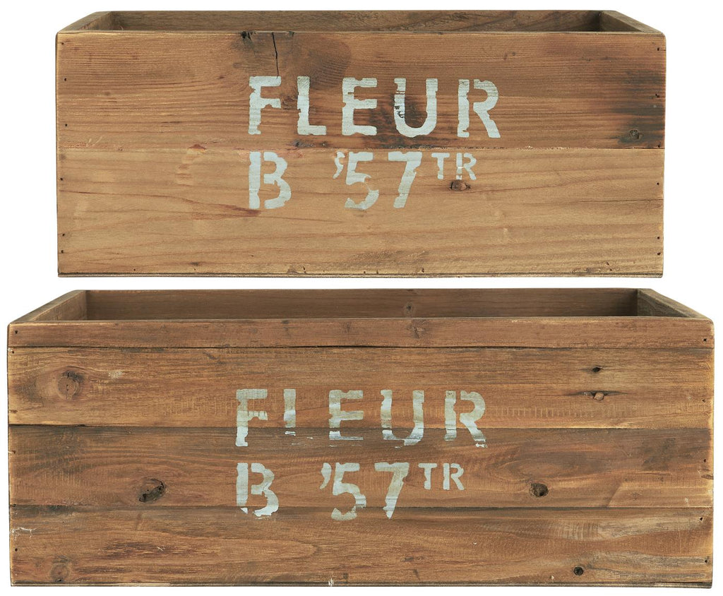 Kistensatz mit Aufschrift Fleur B