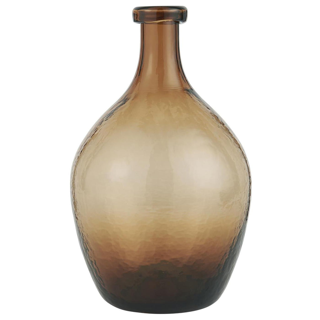 Vase | Glasballon mundgeblasen - braunes Glas - Gewicht kann varieren