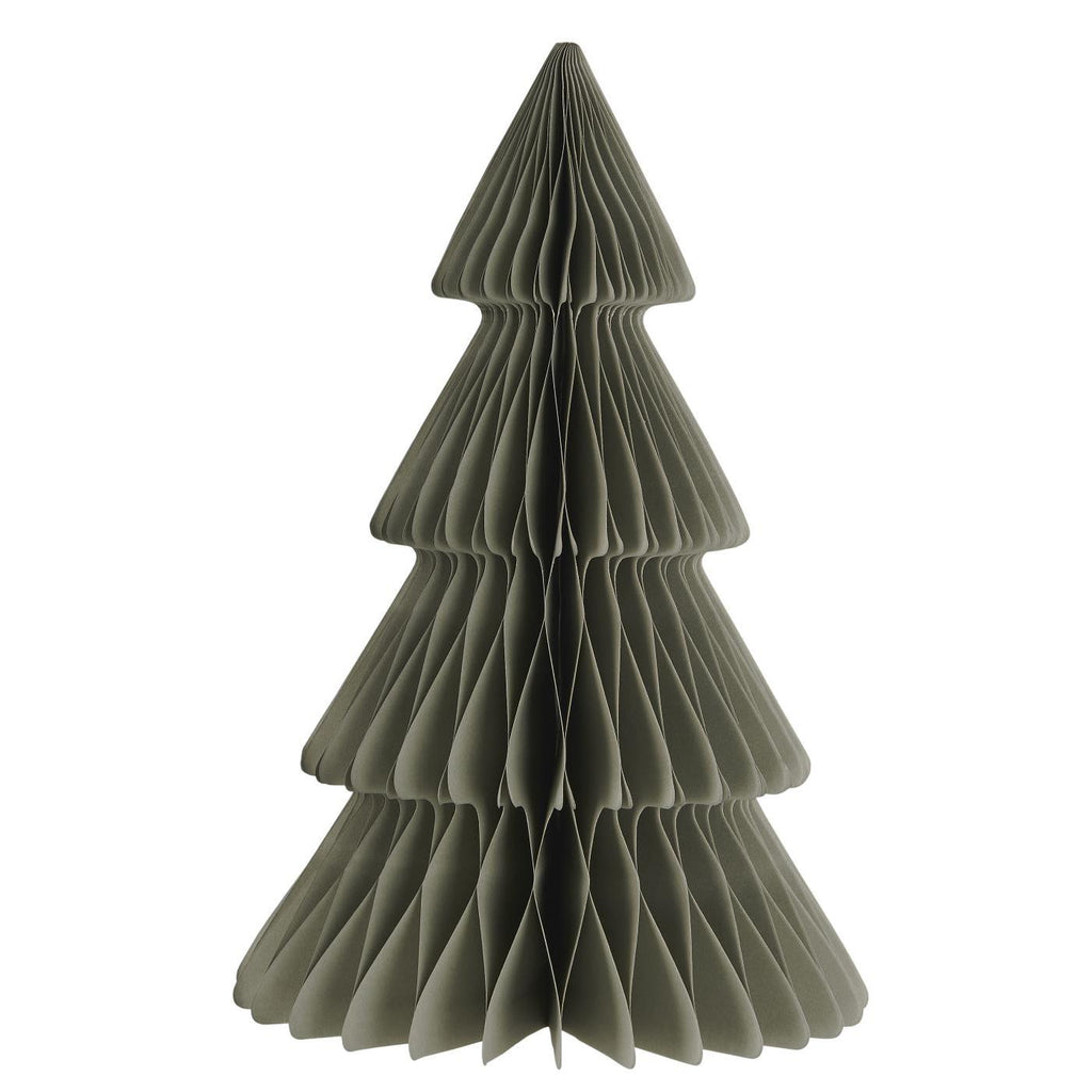 Tannenbaum stehend gefaltetes Papier - graugrün