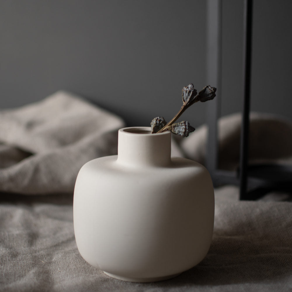 Vase MEDSKOG - beige