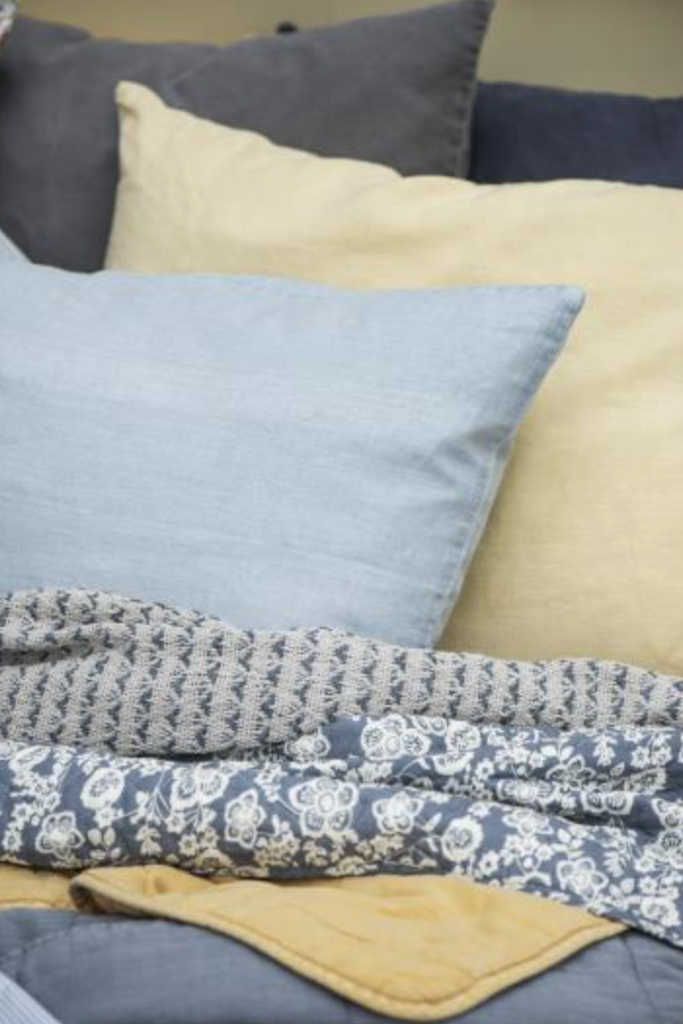 Plaid Creme blau