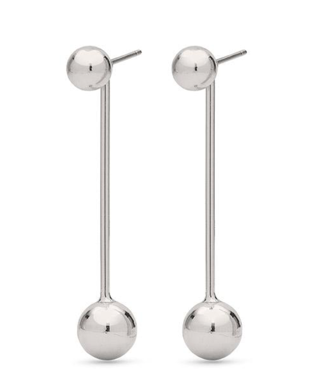 Ohrring Poe silber