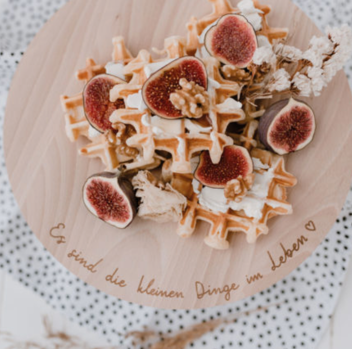 Tortenplatte - Cake Stand - Holz - "Es sind die kleinen Dinge...."