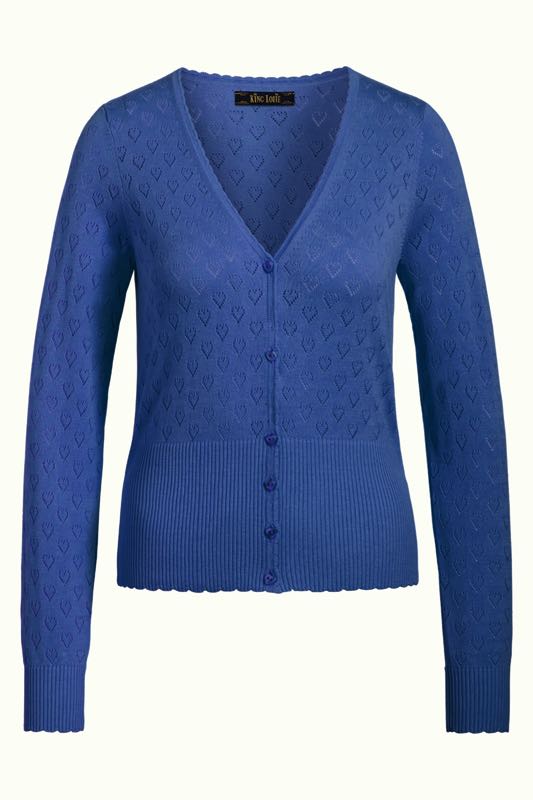 Cardigan V Neck Heart Ajour
