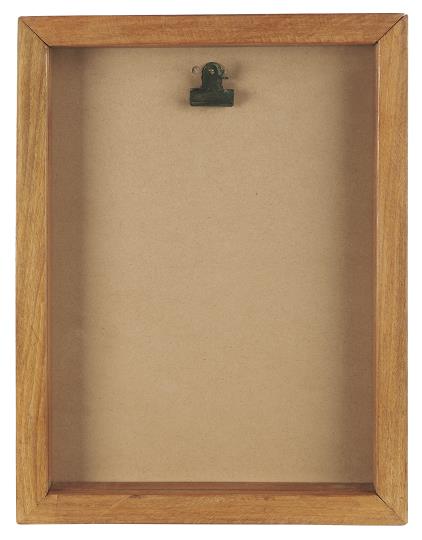 Displayrahmen mit Clip und Frontglas und Holzrahmen