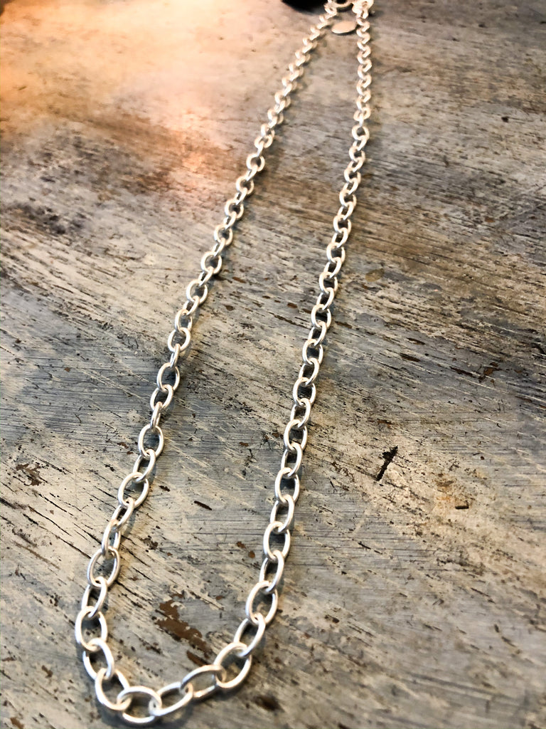 Kette Essential Necklace matt silver 60 cm - SENCE COPENHAGEN