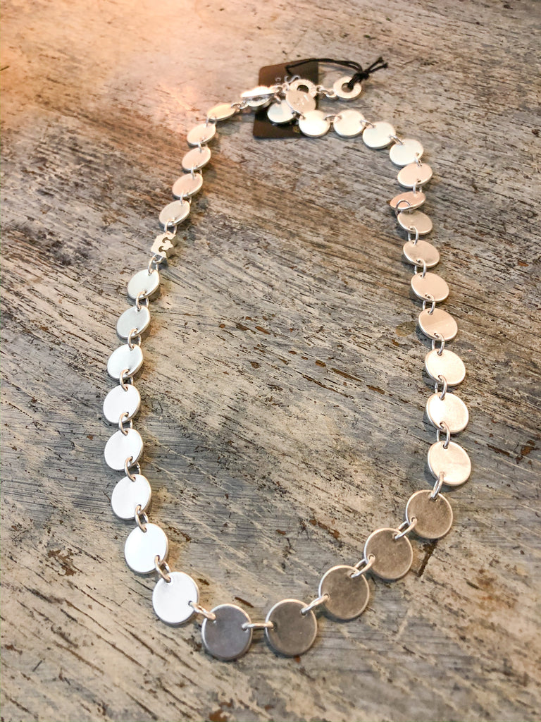 Kette Shadow Necklace matt silver 42 cm - SENCE COPENHAGEN