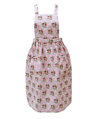 Schürze Rosen und Punkte lang -  Apron, Dots nˋRoses long
