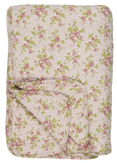 Quilt hellrosa mit Rosen