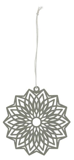 Scherenschnitt Stern | Blume grau 8 cm