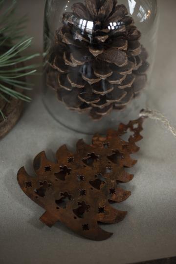 Tannenbaumschmuck | Tannenbaum zum Hängen an Juteschnur - rost