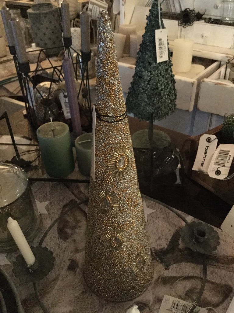 Weihnachtsbaum Perle silbergold